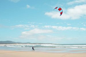 Kitesurfing at Viano do Costello